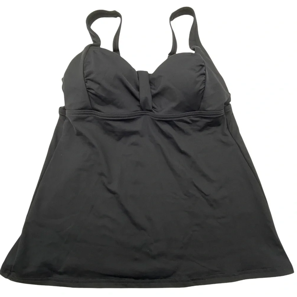 Lands End Classic Tankini Swim Top Size 32B 34A Bra Top Beach Vacation Resort